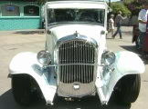 Classic car white static display