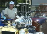 Classic car T-bucket engine