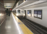 BART train at Montgomery Station