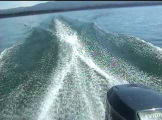 small boat wake