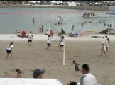 Beach volleyball game