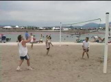 Beach volleyball game