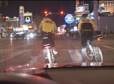 police on bikes on Las Vegas Blvd