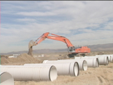 Construction equipment at work