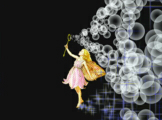 2D fairy with bubbles