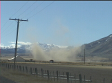 dust storm at farm