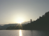 Sunrise as seen from houseboat