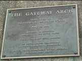 Dedication sign for the St. Louis Arch 