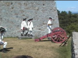 Cannon being fired at Ft. Ticonderoga