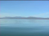 On the water. A calm mountain lake