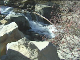 mountain lake waterfall