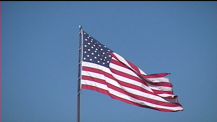 American flag waving in the wind