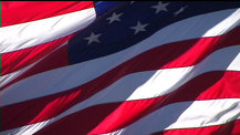 American flag waving in the wind