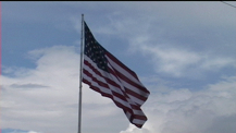 American flag waving in the wind