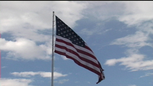 American flag waving in the wind