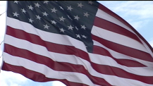 American flag waving in the wind