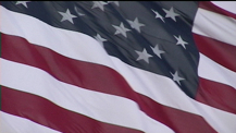 American flag waving in the wind