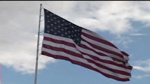 American flag waving in the wind